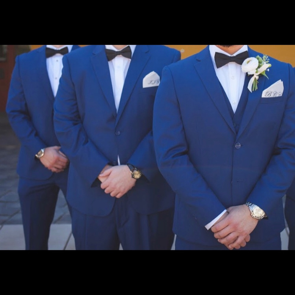 Blue Mens Suit Jacket and Pants